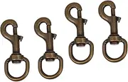 DRESSOOS 2sets Dog Collar Bell Holder Pet Supplies Swivel Joint Hooks Traction Rope Easy to Use for Dogs Cats 2pcs*2