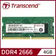 【Transcend 創見】4GB JetRam DDR4 2666 筆記型記憶體(JM2666HSH-4G)