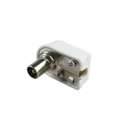 Connector Antenna Poly Pool, Plug Angular M 75 Ohm, White Color, for