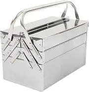 CANTILEVER TOOL BOX METAL FOLDING PORTABLE STEEL 3 LAYER 5 TRAY FOR AUTO MAINTENANCE STORAGE ORGANIZER (460)