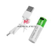 USB Rechargeable AA AAA Li-ion Battery Fast Charge Type C 1.5V 3000 3800 mWh