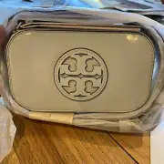 NWT Tory Burch Mini Miller Monchromatic Patent Leather Crossbody Bag Ice Blue