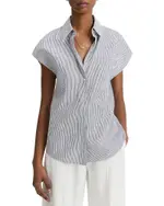 Vince Ticking Stripe Linen Top