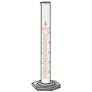 10ml Graduated Cylinder, Borosilicate 3.3 Glass, Single Metric, (Pack of 50)