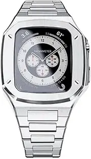 [CEKGDB] Stainless steel case strap for apple watch series 8 7 6 SE 5 4 iwatch band 45mm 44mm protector metal cover smartwatch accessories