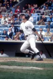 Shortstop Bucky Dent New York Yankees bats at an Major League Base- Old Photo