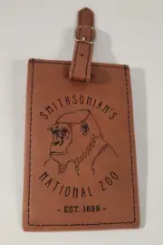 Smithsonian National Zoo Gorilla Luggage Tag Vegan Leather
