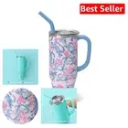 Insulated 30oz Tumbler with Flexi Straw & Comfort Grip Handle - Coffee & Travel