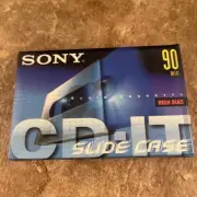 Sony 90 Minute High Bias Type II CD-It Slide Case Blank Audio Cassette Tape