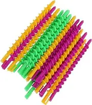 yesSMI Plastic Spiral Hair Perm Rods, 20Pcs Plastic Spiral Hair Perm Rod Spiral Rod, Spiral Rod Barber Hairdressing Hair Roller, Multicolor