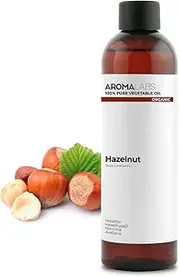 100% Organic cold pressed Hazelnut oil - 250ml - Pure, Natural, from organic farming - Aroma Labs