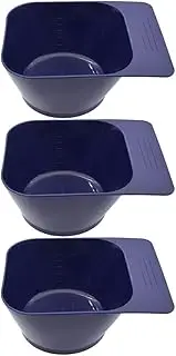 Hair Dye Mixing Bowls for Salon Use 3pcs Set Plastic Tinting Bowls Straight Handle Hair Stylist Mixing Bowl