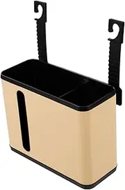 SWOOMEY Car Backseat Organizer Multifunctional Trash Can and Tissue Box for Easy Storage Stylish Car Seat Accessory for Tissues and Items Durable Practical