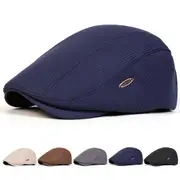 Men Solid Color Newsboy Cap Spring / Autumn Flat Hip Hop Beret