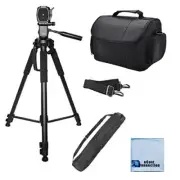 72'' Inch Camera Tripod & Carrying Case for DSLR Cameras/Camcorders