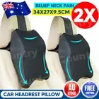 2PCS Car Seat Headrest Pad Memory Foam Pillow Head Neck Rest Support Cushion Mat