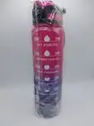 32 oz Motivatonal Bottle Time Marked BPA Pink & Purple