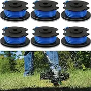 6 Pack String Trimmer Spool Replacement for Ryobi One Plus AC14RL3A 18V 24V 40V 11ft 0.065" Auto Feed Cordless Weed Eater Spools Line Cap Covers Parts (6 Spools)