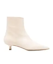 side-zip leather ankle boots 35,36,37,38,39,40 White