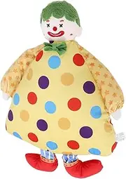 CHILDWEET Cute Clown Plush Cushion for Decor Soft Cartoon Cushion for Mini Sofa Plush Material Adorable Clown Design Unique Throw Pillow for Playroom