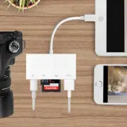 Card Reader with 8pin, USB 2.0 Ends for iPhone 14/13/12/11/7/8/SE2/SE3/iPad Pro