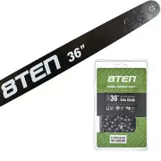 8TEN 36" Chainsaw Guide Bar & Chain .063 3/8 114DL for Stihl 039 036 041 H50S114