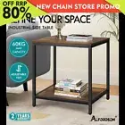 ALFORDSON Side Table Coffee Table Sofa End 2-Tier Industrial Storage Shelf