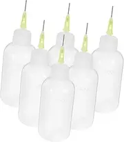 HEATSHAKING 6 pcs Glue Squeeze Applicator Bottles with Precision Tip Reusable Glue Application Bottles for DIY Crafts and Projects