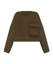 Dsquared2 Icon New Generation Onion Cropped Fit Crewneck Sweatshirt XXS,S,XS,M green