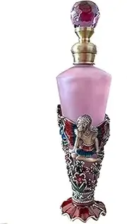 JFYSJ Glass Perfume Bottles Empty Vintage Bejeweled Angel Hummingbird Flower Decorative Fancy Crystal Perfume Bottle Refillable(25ML) (angel pink)