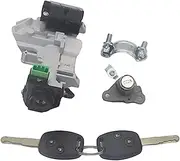 Szwaldaper AL151 Complete Lock Set Ignition Switch Door Lock Barrel Trans 2 Keys with 48 CHIP for FIT 05-06 Car Ignition Switch Lock
