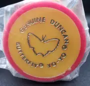 Genuine Duncan Butterfly Red Yellow Yo-Yo Advertising Neenah Foundry 1972 YO YO