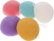 ARTSEWPLY 5pcs Facial Cleaning Sponges Soft Exfoliating Face Wash Tools for Gentle Deep Cleaning Dust Removal Comfortable Skin Care Bright