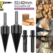Wood Splitter Drill Bit 32/42mm Splitting Wood Cone Drill Bit Heavy Duty KopHY