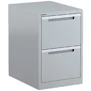 Steelco 2 Drawer Filing Cabinet Silver Grey