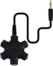 Headphone Splitter, 5-Jack 3.5 mm Audio Headphone Splitter Stereo Audio Headset