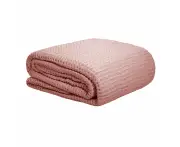 Cotton Waffle Blanket Dusty Pink Queen