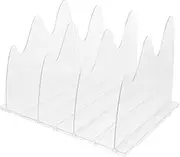 CHILDWEET Plastic Purse Organizer for Closet Adjustable Divider for Handbags and Files Clear Shelf Organizer for Wardrobe and Bookshelf Storage