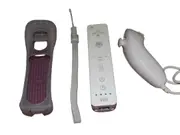 Genuine Nintendo Wii White Controller Remote + Nunchuck Set Wii Mote (Preowned)