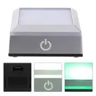 LED Light Base Small Square Lamp Holder Lighted Display Stand for Crystal