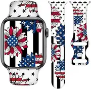 YAGEDOVIU Holiday Watch Bands Compatible Watch 38mm 40mm 41mm 42mm for Women Men, Adjustable Soft Silicone Replacement Smartwatch Wristband for SE Series 8/7/6/5/4/3/2/1