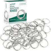 Loose Leaf Binder Rings 3 Inch, Metal Book Rings for Index Cards 10 Pack Assorted Colors, Heavy Duty Nickel Plated Great for Flashcards, Home, School and Office