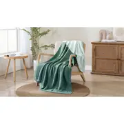 Ardor Isla Acrylic Knitted Room Sofa Soft Blanket/Throw Green 127x152cm