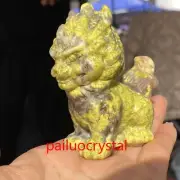 3.2" Natural Firework jasper Unicorn Quartz Crystal Skull Carved Figurines 1pc