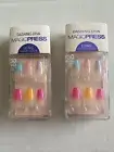 Two Pack: Dashing Diva Magic Press On Nails Long Colorful Ombre- Happy Medium