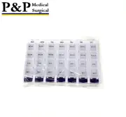 Weekly AM/PM Pill Box Portable Travel Case Prescription Organizer Box of 10