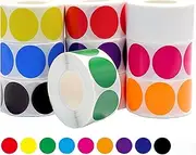 5000 PCS 3/4" Colored Dot Stickers Circle Color Coding Labels, 10 Color Style Colorful Coding Label Sticker for Office, Student Classroom