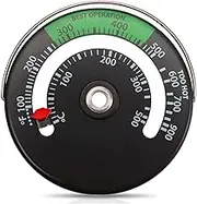 Wood Fireplace Thermometer - Stovepipe Thermometer Measures Temperatures Top - Magnetic Chimney Flue Pipe Meter for Keeping Your Wood/Pellet Stoves from