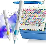 120 Colors Brush Chisel Markers, Markers Brush Tip, for Adult Coloring Book, Dual Tip Artist Sketch Art Markers, Aesthetic Cute Preppy Stuff School Supplies (120 colors)