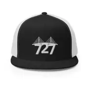 727 St Pete Sunshine Skyway Bridge Flat-Brim Hat Black Blue MultiColor White